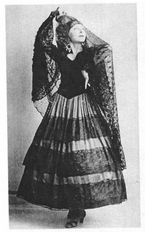 Anaïs Nin as a Spanish dancer, under the name of Anita Aguilera, 1930's